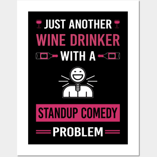 Wine Drinker Standup Comedy Stand-up Comedian Posters and Art